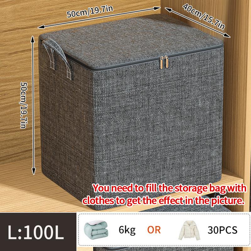 Foldable  Clothes Storage Bag Wardrobe Quilt Clothes Organizer  Non-woven Large Capacity Wardrobe Clothing Organizer Pouch