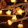 Halloween Lantern String Pumpkin Ghost Bat Skull Drop Sculpture New Ghost Festival LED Decorative Lantern String