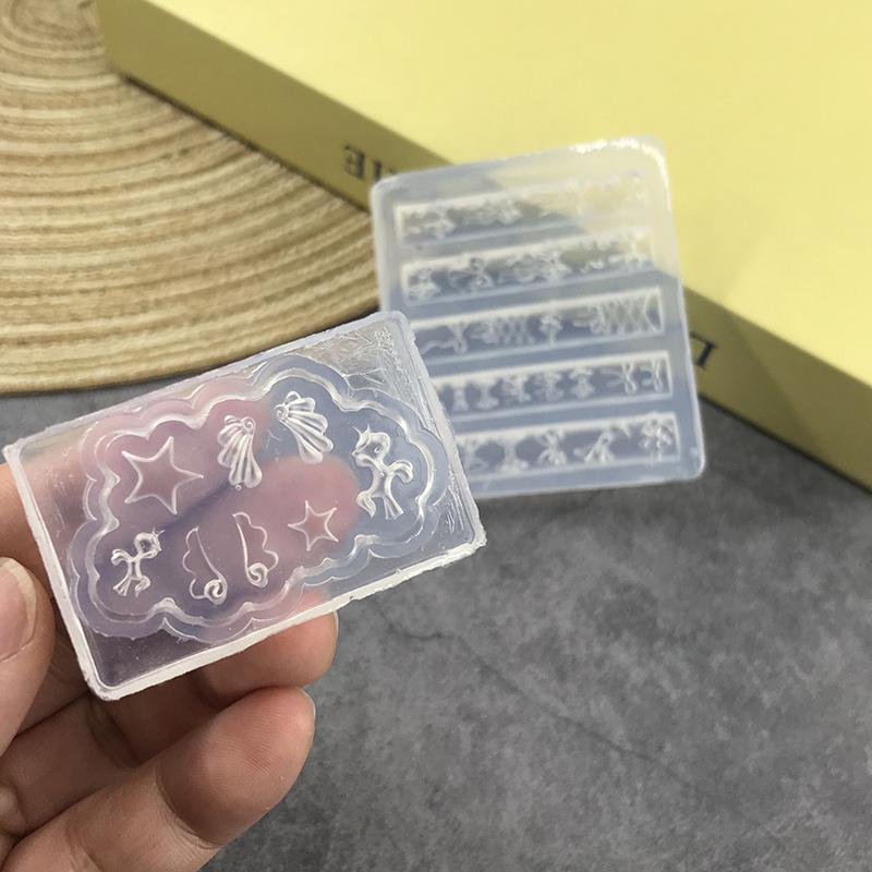 Nail Art Accessories Nail Supplies 3D Nail Mold Silicone Nail Tools Cartoon Bow Tie Wings Nail Charms Molds