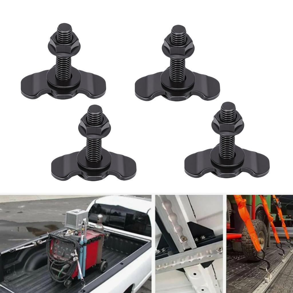 8 BUC M8x40 Știft Filetat cu Două Urechi pentru Șină L Piuliță Fiting Prindere Capacitate de Încărcare 6000 LBS pentru Benă Camion Remorcă Control Pickup RV ATV