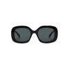 Celine Metal Patch Wide Frame Irregular Shape Sunglasses Women Sunglasses Black 4S262CPLB-38NO