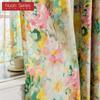 1PC Nuan Series European Pastoral Style Printed Colorful Curtains Full Blackout Curtains for Bedroom Living Room Balcony Window for Home Decor
