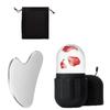 Ice Face Roller & Stainless Steel Gua Sha Tool Set, Facial Massager Ice Roller Skin Care Tool Beauty Set Lifting Contouring Tool