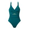 2025 European-American Women's One-Piece Solid Mesh Swimsuit Bikini
