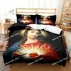 Jesus Virgin Mary Bedding Set Bedroom Twin Bedding Set Comforter Kids Adults Bed Duvet Cover Double King Comforter Home Decor