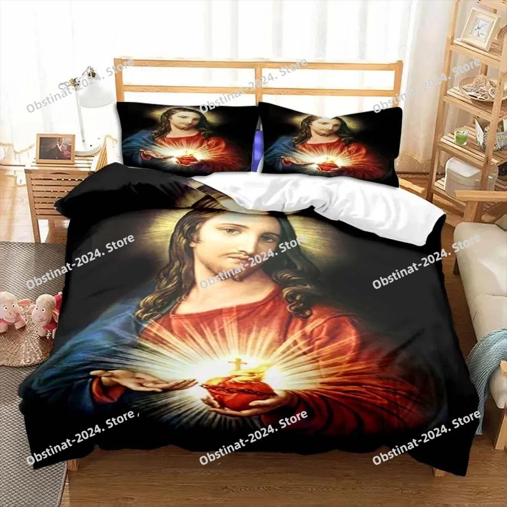 Jesus Virgin Mary Bedding Set Bedroom Twin Bedding Set Comforter Kids Adults Bed Duvet Cover Double King Comforter Home Decor