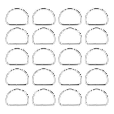 20 Anneaux en D Assemblage Facile Surface Électroplaquée Robuste Durable Sans Décoloration Anneaux en D Métalliques
