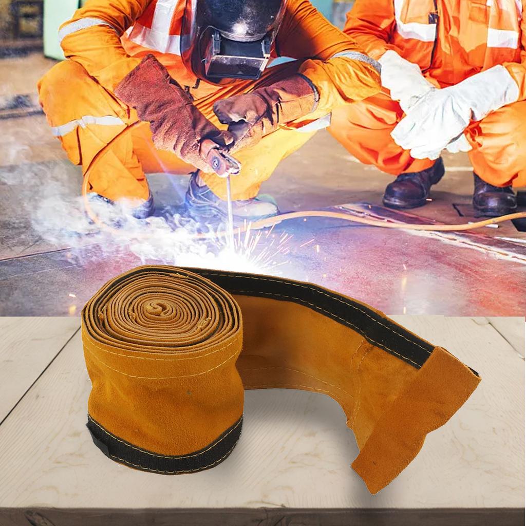 TIG Torch Cable Cover Heavy Duty Leather Sleeve for Effective Protection of Welding Cables in Harsh Environments