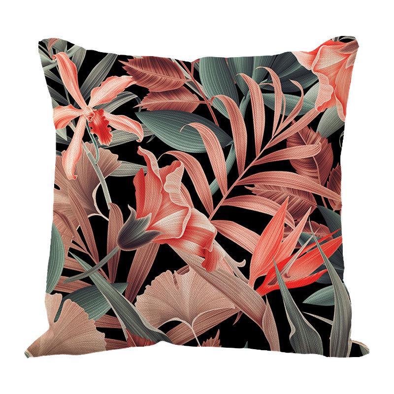 Linen Pillowcase Ins Tropical Plants Home Decoration Supplies Nordic Green Plants Design Sand Cushion Cover