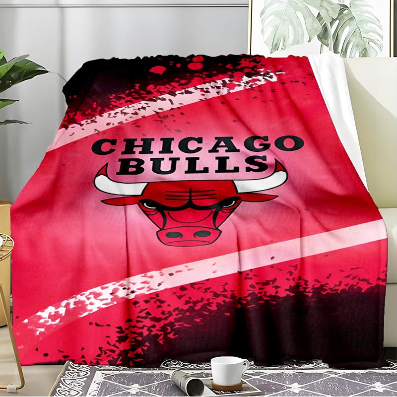 Bull Basketball Artwork Blanket Flannel Throw for Sofa, Indoor, Camping, Living Room, Office, Chair, And Bed Soft Birthday Gift