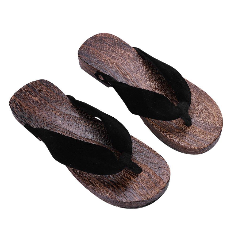 Geta Paulownia Wood Room Simple Perfect for Indoor and Outdoor Hot Fireworks XL Men's Slippers/Sandals, Flip-Flops, Japanese-Style Shoes, Breathable,