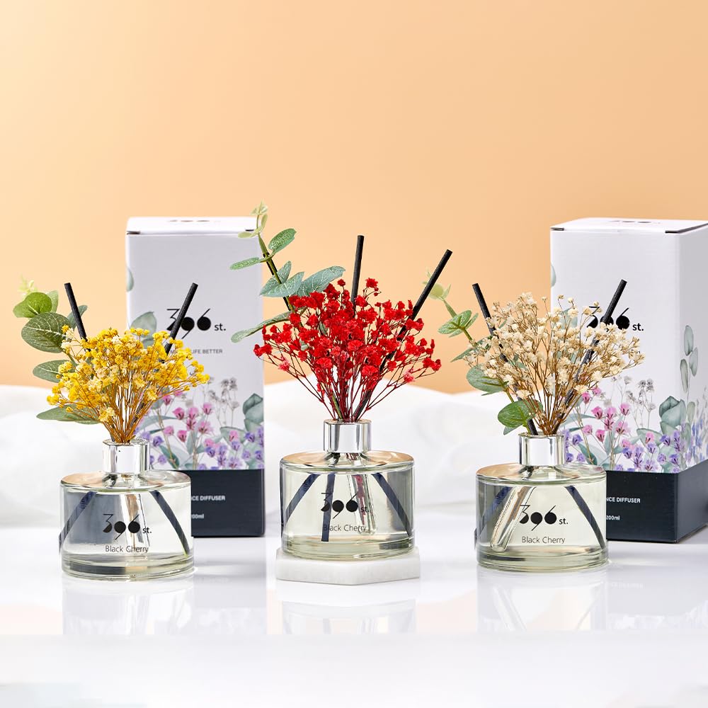 396 St Flower Diffuser 200ml Pure Cotton Room Fragrance Present Women Birthday Anniversary Incense Stick Gift Gift Popular -