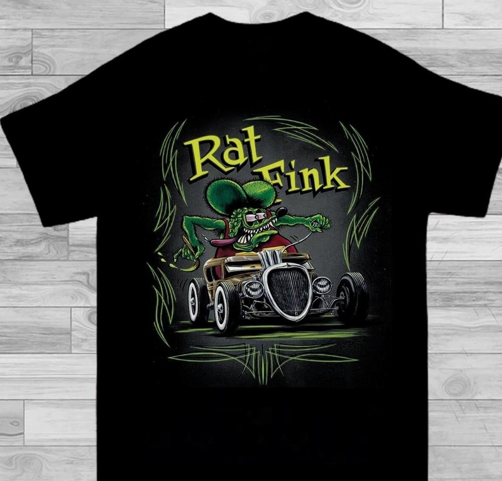 Эд Рот Rat Fink Смешная Черная Футболка с Коротким Рукавом S-2345XL Унисекс Унисекс Футболка S