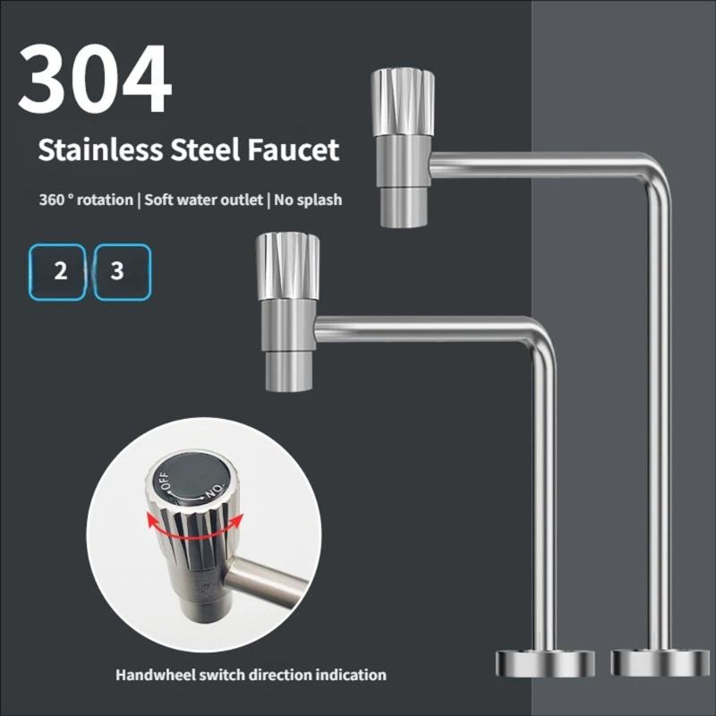Stainless Steel Water Filter Tap Drinking Water Faucet Single Cold Kitchen Faucet Universal Water Purifiers Tap