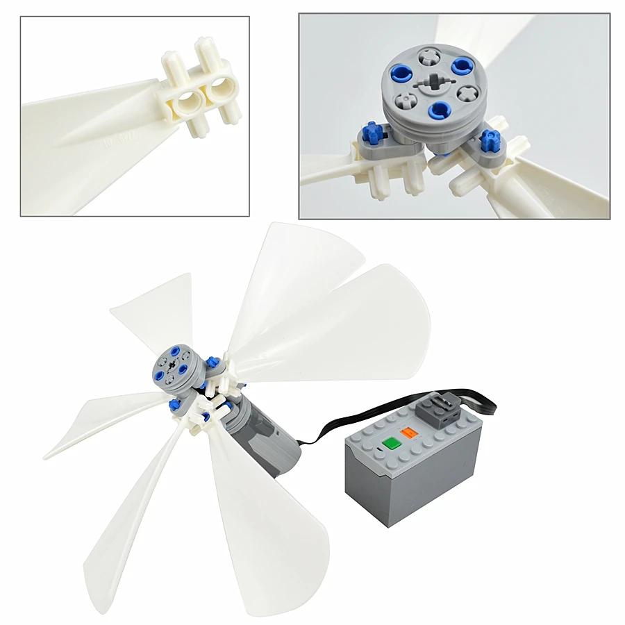 DO IT YOURSELF Technical EV3 89509 Propeller Parts The Wind Fan Motor Construction Block Blades Accessories Works With featuring Leduo Kid Playthings
