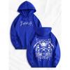 Men's Fashionable Printed Hoodie with Kangaroo Pockets and Front and Back Prints, Trendy Design, Preferred for Casual Wear