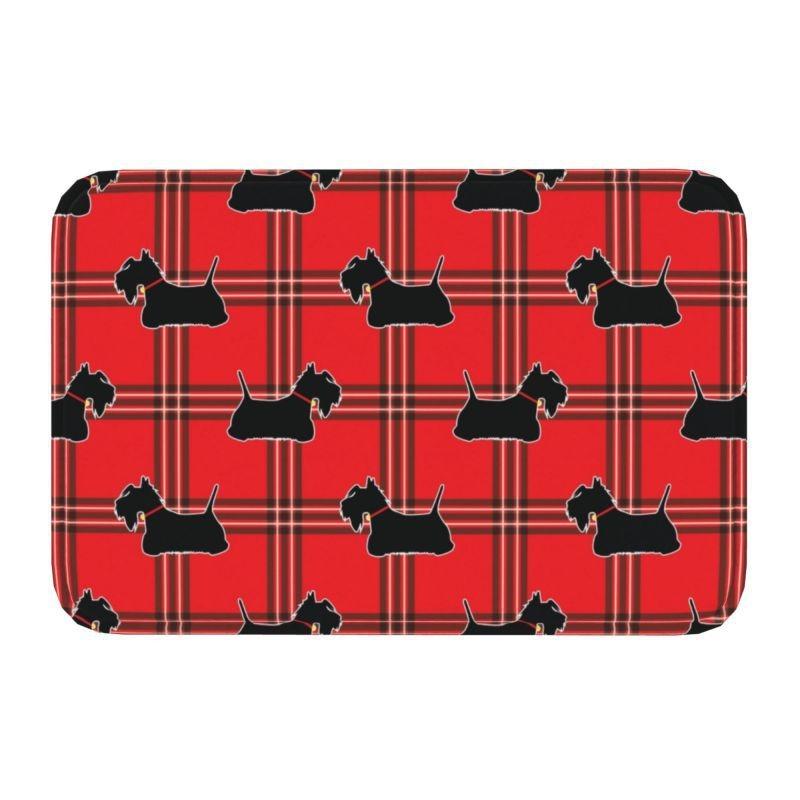 Cute Scottish Terrier Front Door Floor Entrance Mats Indoor Scottie Dog Bath Kitchen Doormat Toilet Carpet Rug Home Decoration