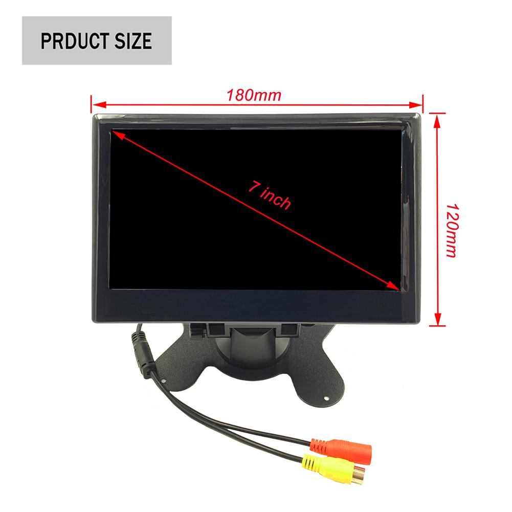7 Inch TFT LCD HD Screen Folding Parking Backup Car Monitor with Rear View Camera 8LED for Vehicle Parking Easy Installation