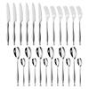 New Luxury 304 Stainless Steel Sliver Flatware Cutlery Set Food Knife Fork Spoon Western Dinnerware Tableware Set Kitchen Accessories