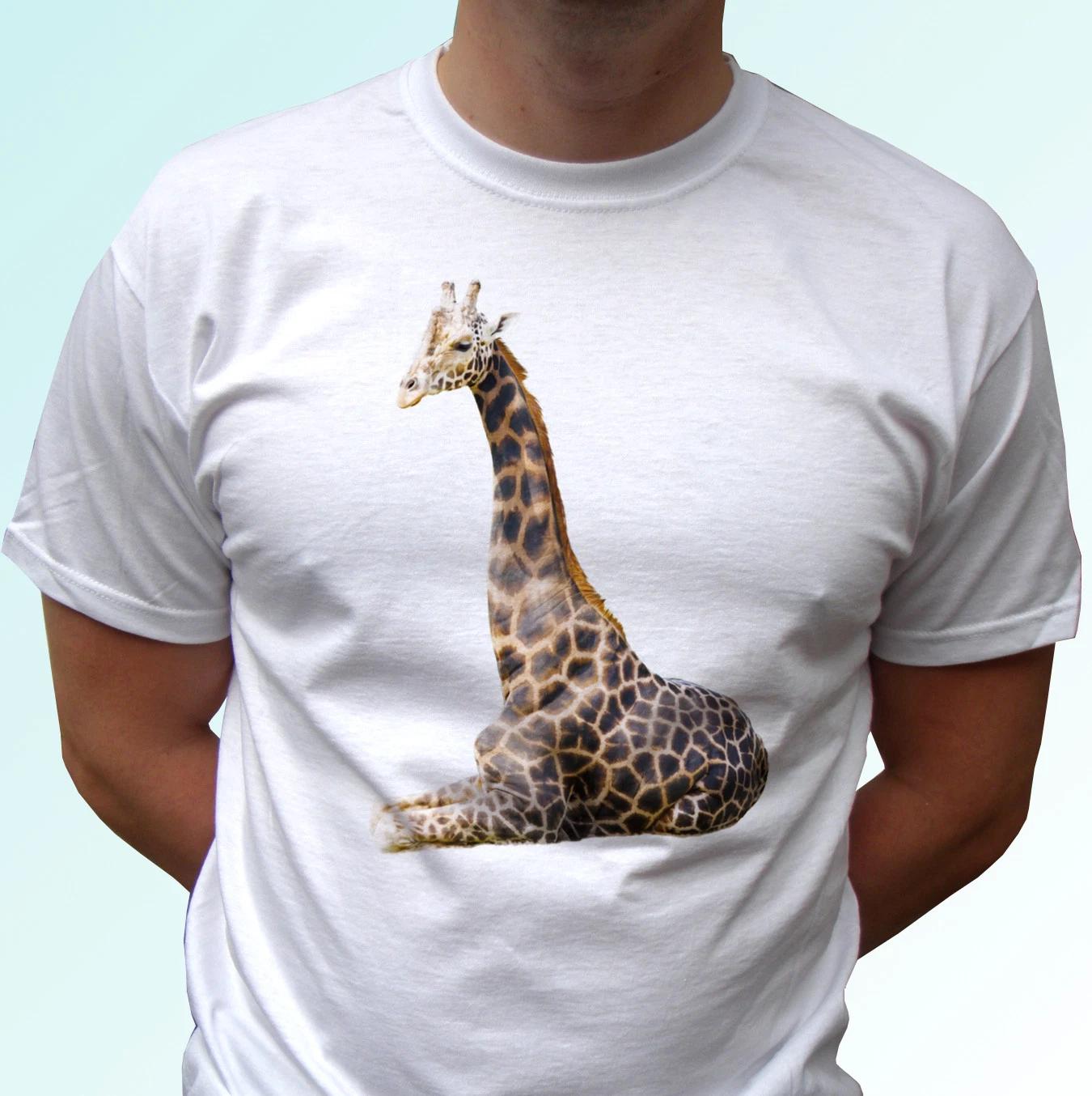 

Giraffe white kids boys T-Shirt animal tee top design - s s kids baby sizes 100
