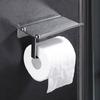 HAISTIKE No-Drill 304 Stainless Steel Toilet Paper Holder with Phone Shelf