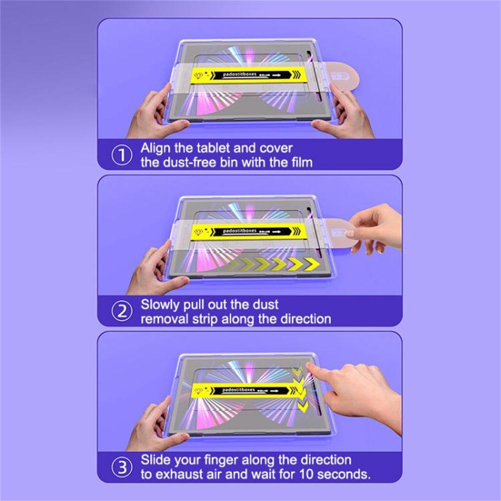 For iPad Pro 13 (2024) Screen Protector Tempered Glass HD Film with Automatic Dust Removal Tool