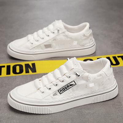 Herrenschuhe mit einem Pedal Sommer Atmungsaktiv Dünne Canvas-Schuhe Herren Casual Vielseitig Kleine Weiße Tide-Schuhe Rutschfest Low-Top Board-Schuhe