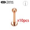 10 pezzi Titanio G23 Piercing Labret Stud per Labbra Orecchini Per Donne Gioielli per il Corpo Nasale 20/18/16G labret