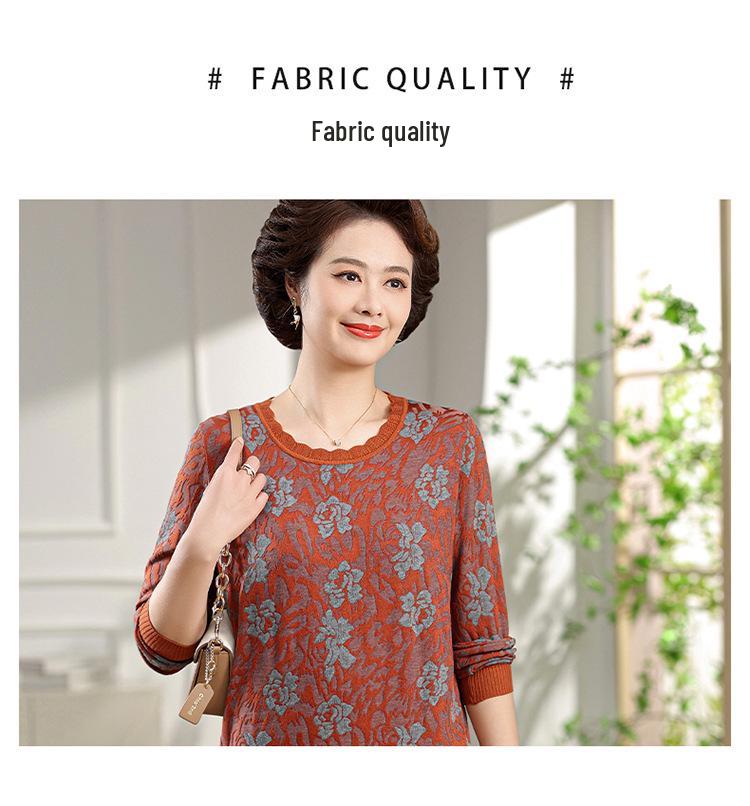 2026 Stylish Spring Knit Top for Middle-Aged and Elderly Women