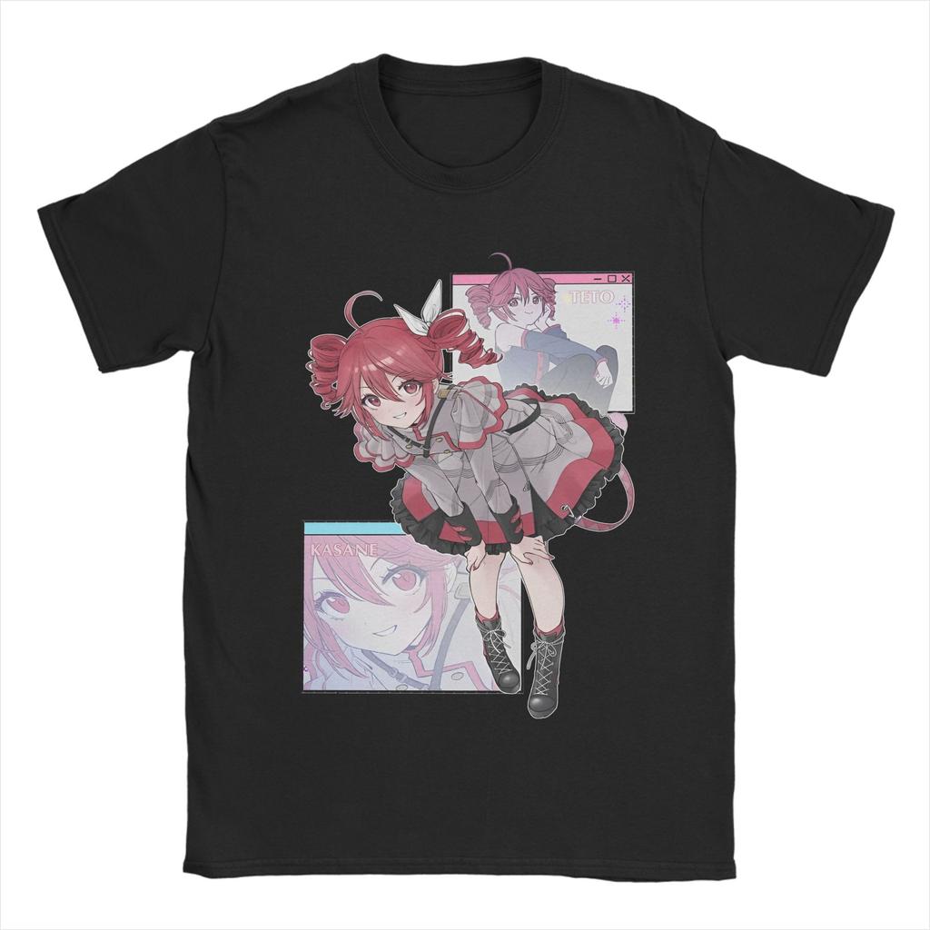 Vintage Kasane Teto TShirt Unisex Women Round Neck Summer Cotton T Shirt Hip Hop Short Sleeve Tees Plus Size Clothing