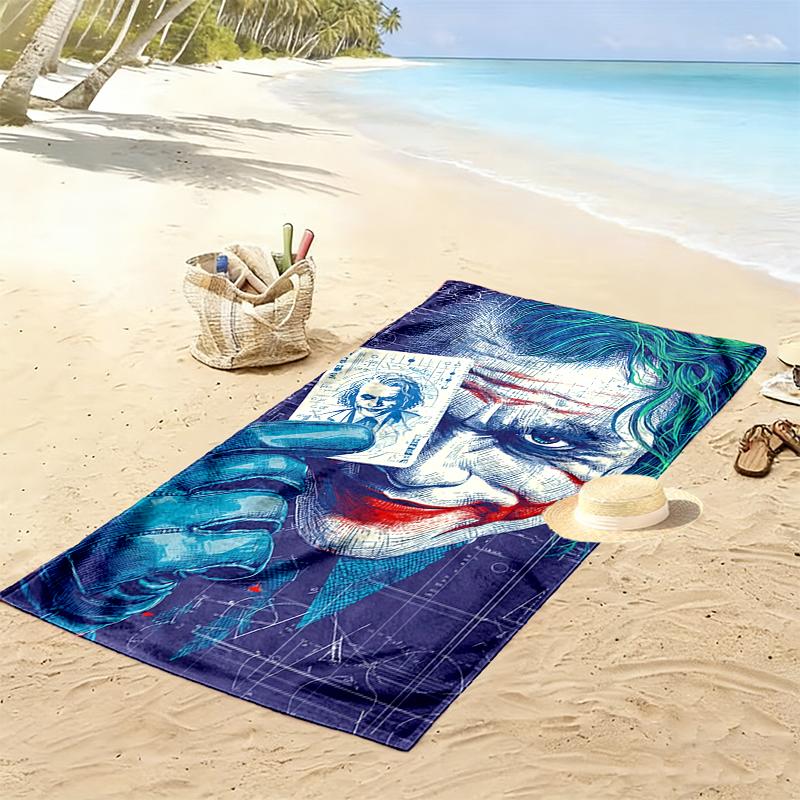 1pc JOKER Beach Towel, A Vibrant Beach Towel Suitable for Outdoor Activities, Camping, Hiking