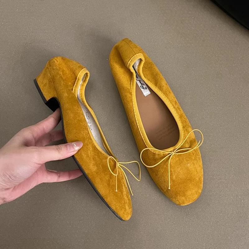 Fashion SUOJIALUN 2025 Spring Candy Color Women Flat Shoes Fashion Round Toe Shallow Slip On Ballet Shoes Square Low Heel Boat Shoes