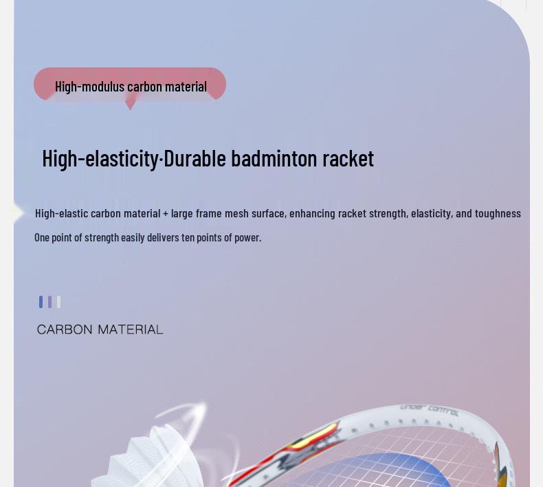 Authentisches Vollcarbon-Badmintonschläger - Ultraleicht, Hohe Bespannhärte, Langlebig für Anfänger & Profis