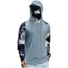 Men's Performance Fishing Raglan Hoodie - UPF 50+ UV Long Sleeve Sun-protective Shirt With Mesh Visor