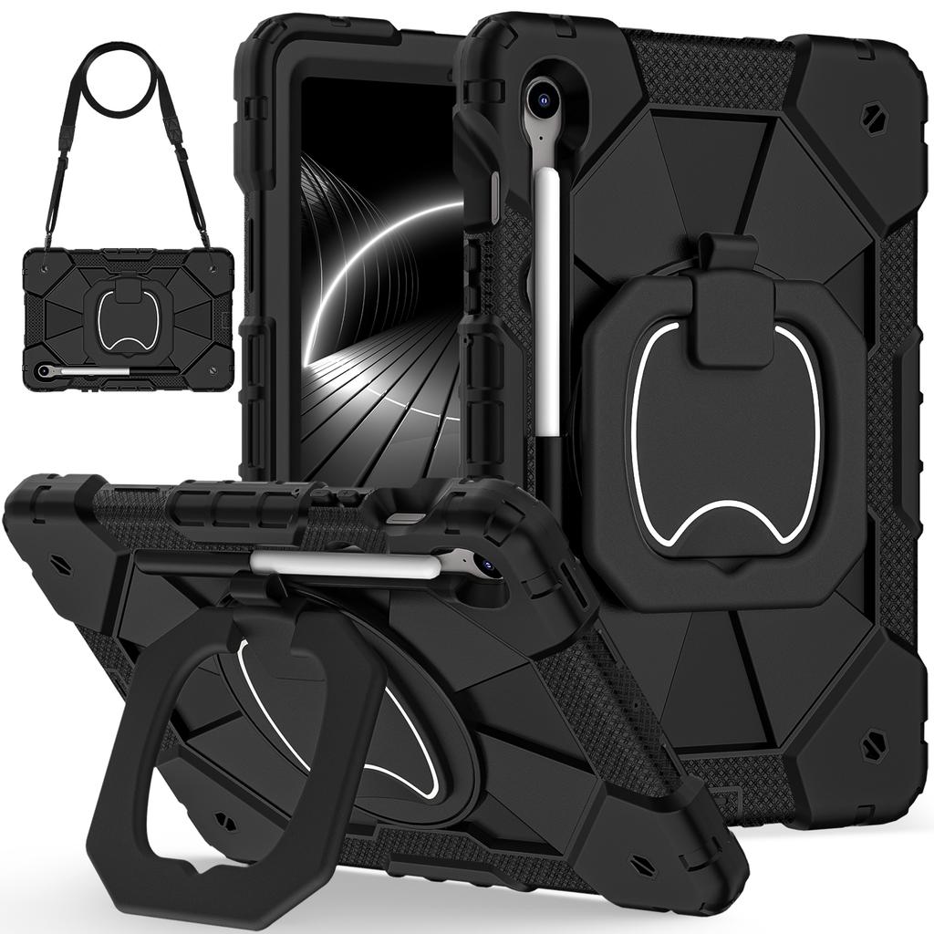 For Samsung Galaxy Tab S10 FE/S9 FE/S9 Case Silicone+PC Kickstand Tablet Cover