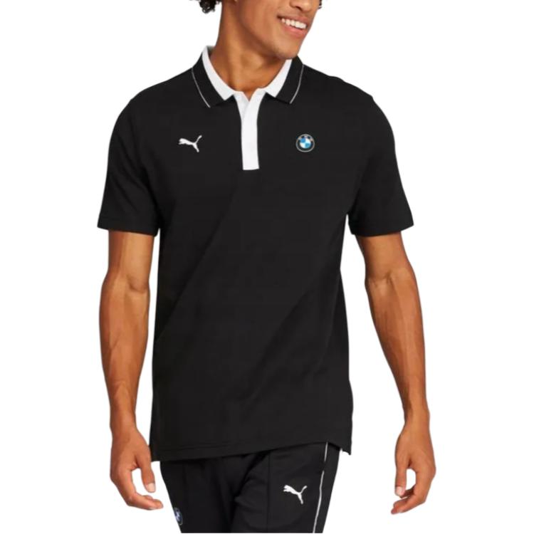 Puma X BMW M Motorsport 27-7 Soft Short Sleeve Polo Shirt Men tops 595191-01