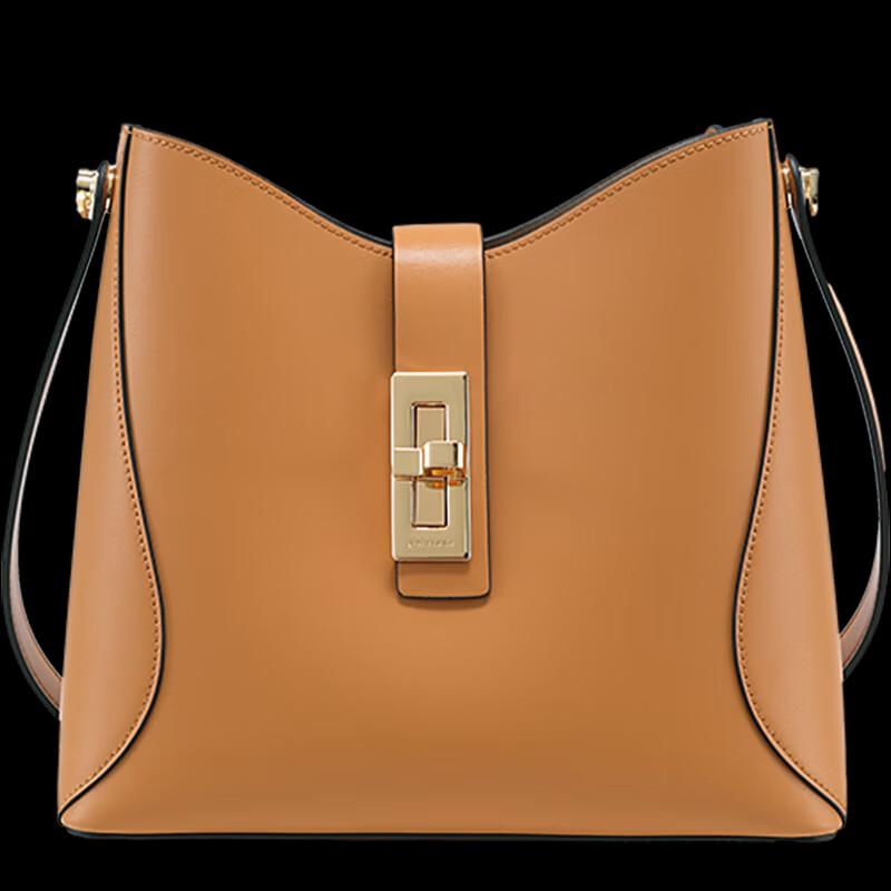 Pierre Cardin Women's Genuine Leather Bucket Shoulder Bag