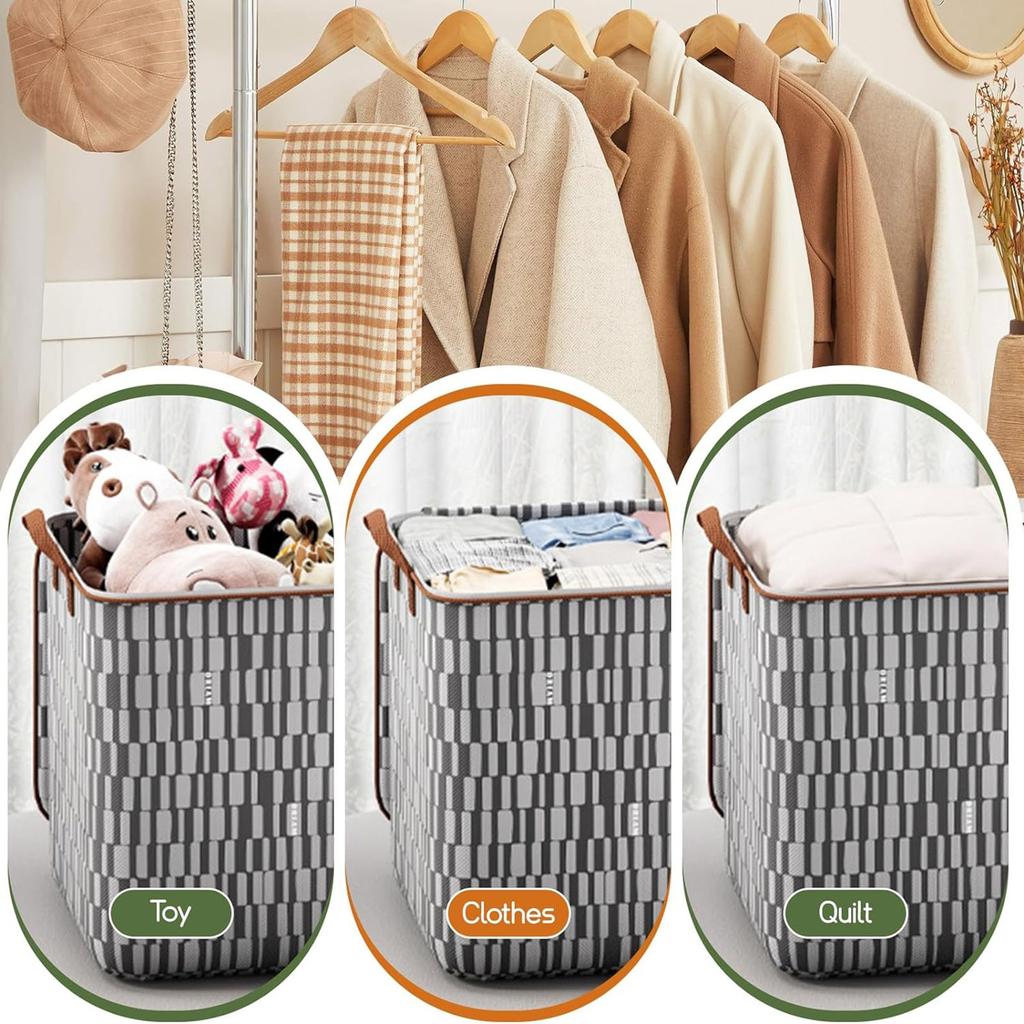 Quilt Storage Bag, Large Capacity Storage Bag, Moving Luggage Bag, Portable Storage Box, Cotton Quilt Bag, Clothing Storage Box