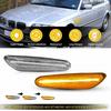 Sequential LED Marker Clear Side Lights Lamp Fit BMW E60 E61 E82 E88 E90 E91
