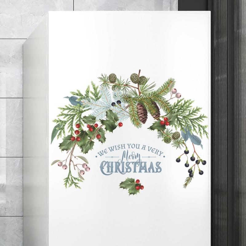 Christmas Wall Sticker Festival Decals New Year Christmas Decorations for Home Holiday Christmas New Year Stickers