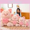 Cute And Adorable Love Pig Plush Toy Heart Pillow Doll For Gift And Decoration