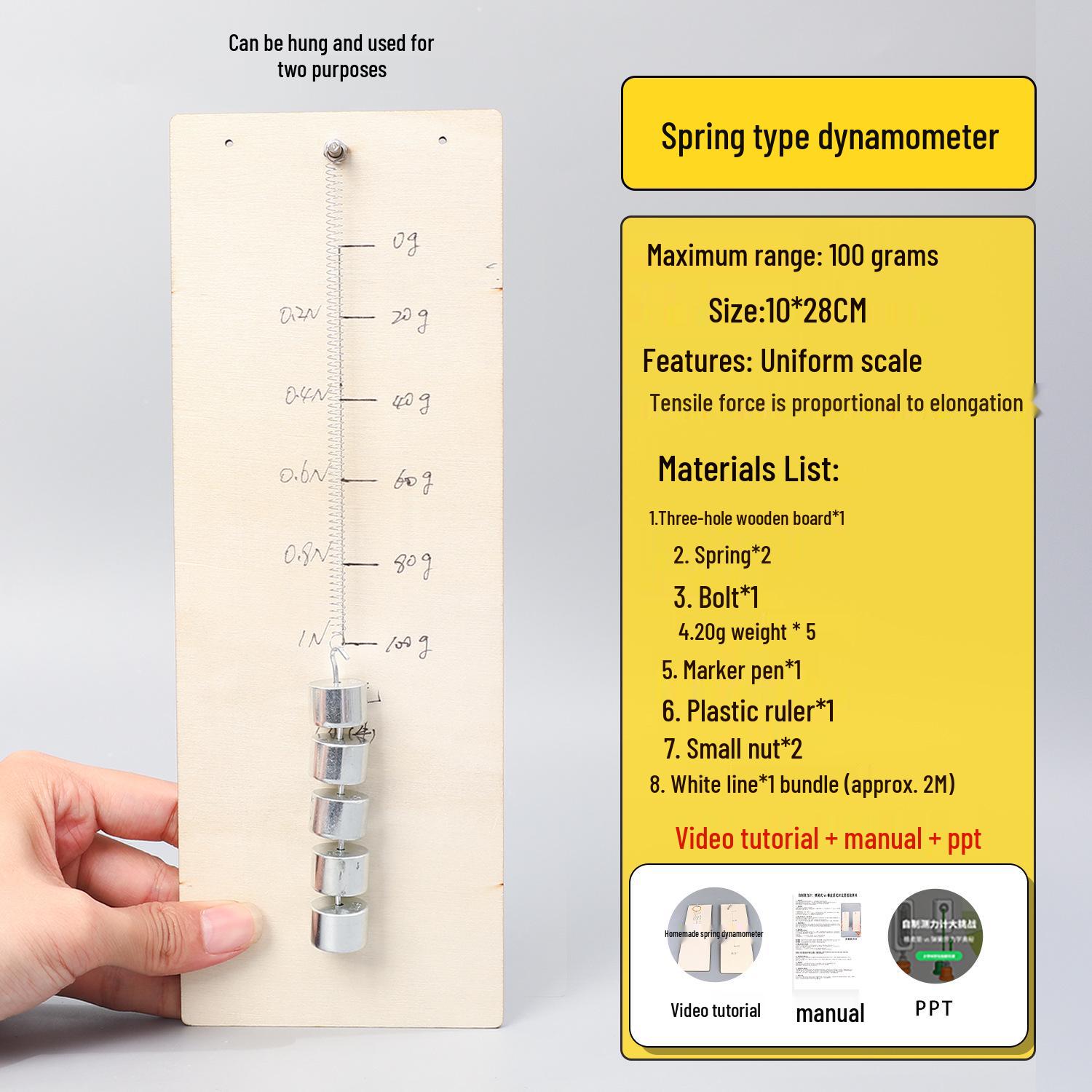 DIY Physics Force Meter Kit for Junior High Students