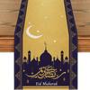 Eid Mubarak Golden Moon Linen Table Runner Home Decorations Ramadan Kareem Eid Al Fitr Dining Table Runners Ramadan Decorations
