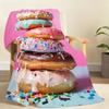 P-Pink Donut Blanket Soft Throw Blanket for Home Bedroom Bed Sofa Picnic Travel Office Rest Cover Blanket Gift