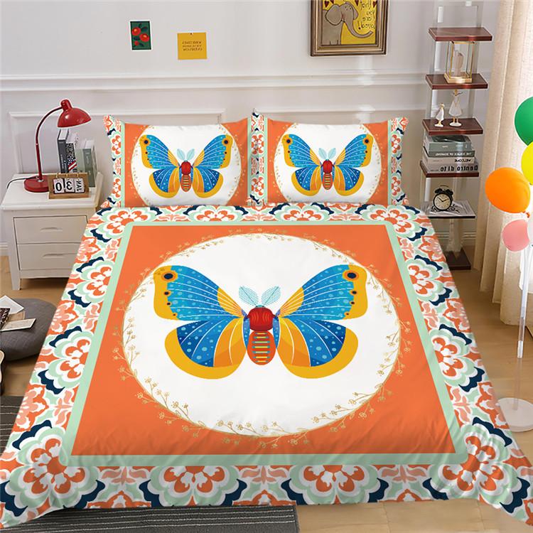 Polyester Bedding Two Or Three-Piece Butterfly Digital Printing