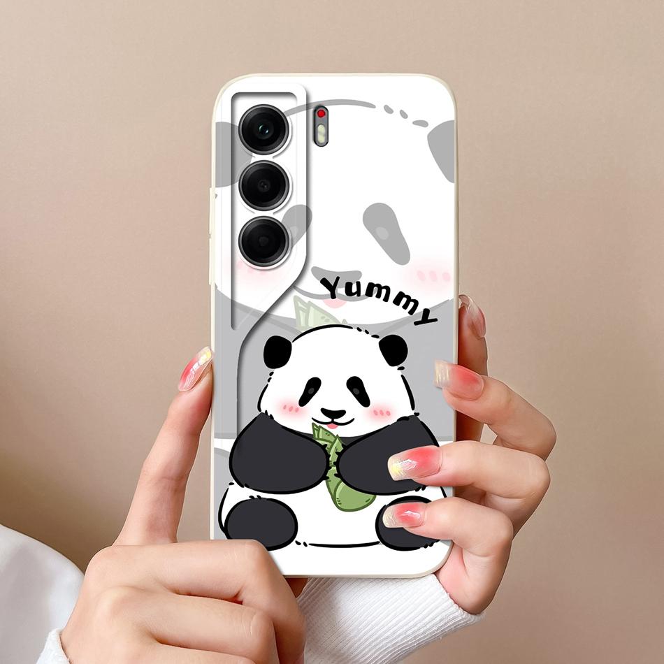 For Tecno Camon 40 Pro Phone Case Cute Animals Soft Back Cover Liquid Silicone Phone Shell For Camon40 Pro 4G 5G Anti Drop Funda