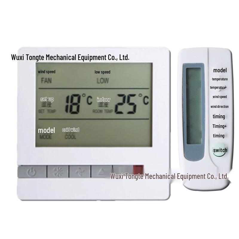 Universal LCD Thermostat Controller for Central Air Conditioner with Large Screen & Three-Speed Fan Coil Switch