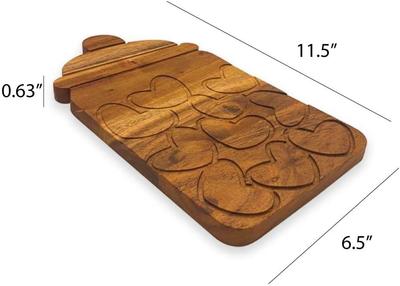 Valentine's Day Gifts Organic Acacia Kitchen Cutting Chopping Charcuterie Board Platter Butcher Block for Cheese and Vegetables Meat