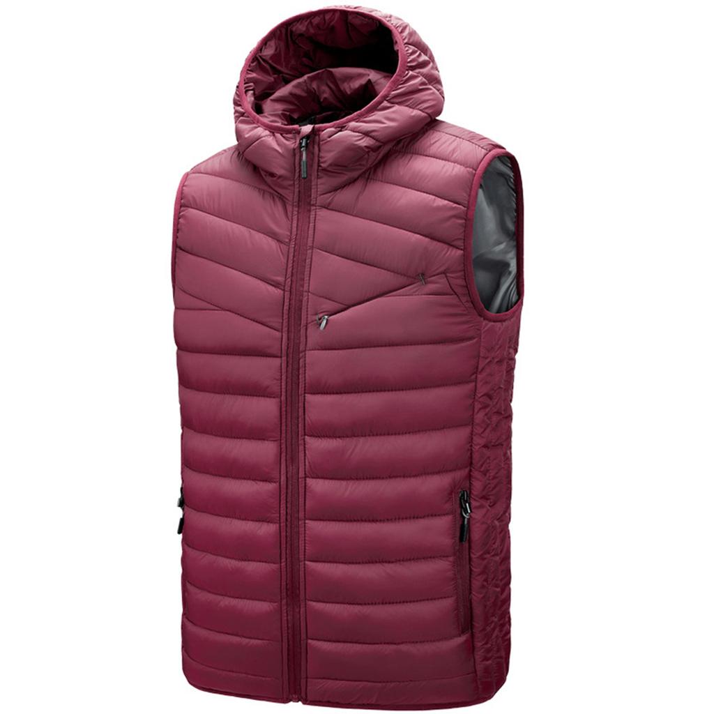 Męska kamizelka casualowa Męska luźna i zimowa ciepła bawełniana kamizelka puchowa