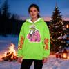 Women's Casual Fashion Plus Velvet Thickened Christmas Print Hooded Sweatshirt